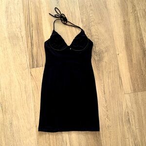 Princess Polly Black Halter Dress